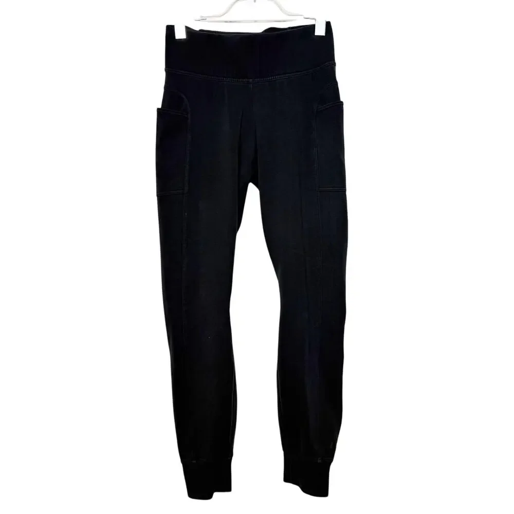 NIKE High Rise Pull-On Jogger Pants Elastic Waist Slim Fit Black Womens Size M